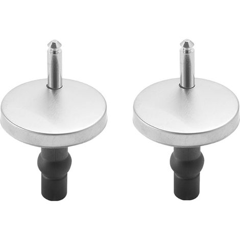 Lot de 2 raccords universels pour siège de toilette, charnières supérieures à dégagement rapide, kit de rechange en acier inoxydable avec vis d'expansion et boulons, 55 mm de diamètre (amélioré)