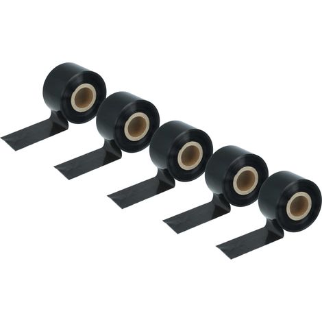 vhbw 5x Thermal Ribbon compatible with Valentin Genio 216, 144, 104 Label Printer, 40 mm x 300 m, Wax-Plus, Black (1/5)