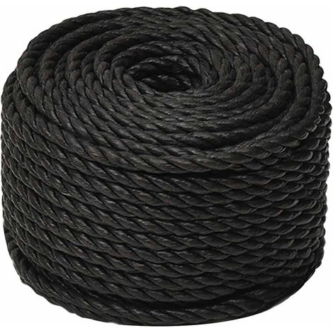 Maison Exclusive - Arbeitsseil Schwarz 10 mm 50 m Polypropylen