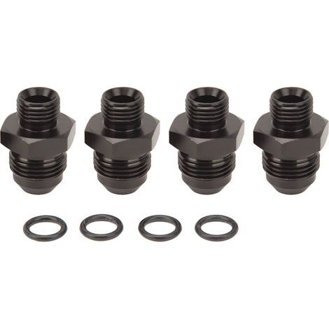 Adaptateur de joint torique polyvalent en alliage d'aluminium, raccord mâle ORB 1500PSI, pour pompe de refroidissement d'huile sur Rail de carburant 6AN-8AN, 4 pièces (1/5)