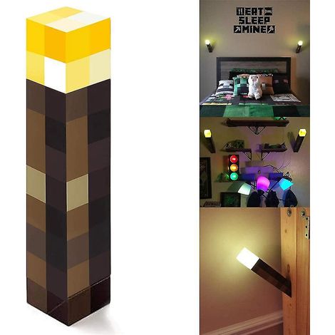 Lampe torche Minecraft, veilleuse LED rechargeable, décoration et cadeaux pour la maison (1/5)