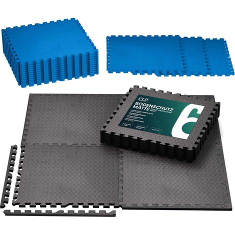 Bodenschutzmatten 60x60 cm 6er Set schwarz