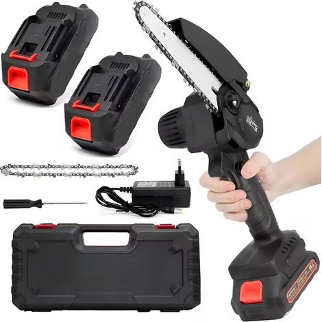 Mini Motosega Elettrica con Doppia Batteria Sega Portatile per Potatura con Accessori (1/5)