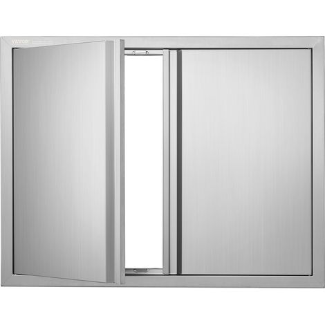VEVOR Porta di accesso da cucina, 787 x 609 mm, Doppia porta da cucina esterna, Porta in acciaio inossidabile per isola cucina, stazione cucina, mobiletto da esterno (1/5)