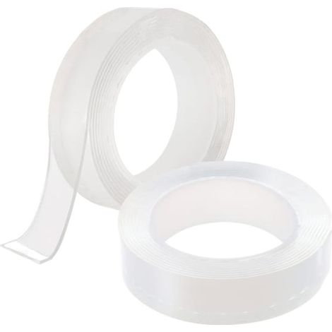 2er-Pack 3M Extra Starkes Doppelseitiges Klebeband - Multifunktional - Wiederverwendbar Ablösbar - Transparent (1/5)