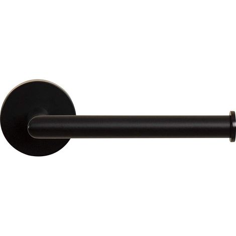 Croydex Flexi-Fix Black Toilet Roll Holder, Bathroom Accessories - Epsom (1/4)