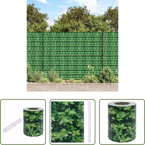 vidaXL Protection de vie privée - Écran d'intimité de jardin PVC 70x0,19 m Vert (1/5)