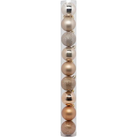 Plastik-Weihnachtskugel 60mm x9 nude - Atmosphera créateur d'intérieur