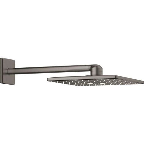 Grohe Rainshower SmartActive Cube - Soffione doccia 310, braccio doccia 43 cm, 2 getti, Hard Graphite spazzolata 26479AL0 (1/4)