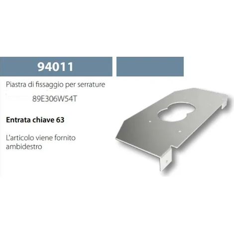 PIASTRA DI FISSAGGIO PER SERRATURA RICAMBIO ESETY 89E306W54T ENTRATA 63