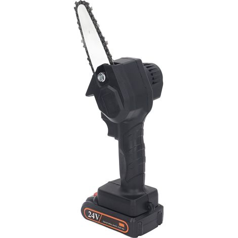 Mini tronçonneuse électrique sans fil portative avec batterie au lithium pour la coupe du bois, idéale pour le camping et la maison. Prise UE 100 à 240 V. (1/5)