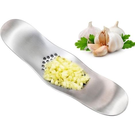 Presse-ail - Acier Inoxydable 304 - Design Ergonomique - Pour Ail Oignon Gingembre - Usage Cuisine et Extérieur - 1 Pièce (1/5)