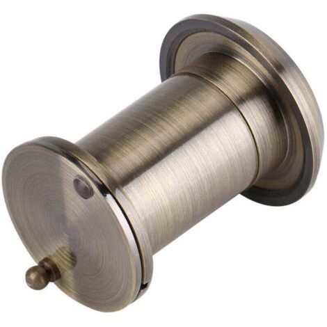 22mm 220 ° HD visionneuse de Porte Judas Grand Angle de Vision avec Couvercle de confidentialité Robuste Accessoires de Porte antivol en Verre Optique en cuivre(Bronze)