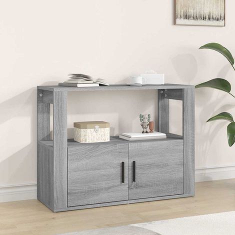 Buffet - Armoire de rangement Enfilade Sonoma gris 80x30x60 cm Bois d'ingénierie BV284737 - BonneVie (1/5)