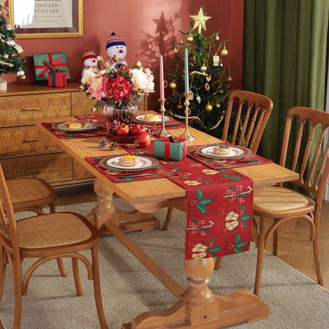 Christmas tablecloth, Christmas table runner, bedside flag, tablecloth 30×180cm (1/4)