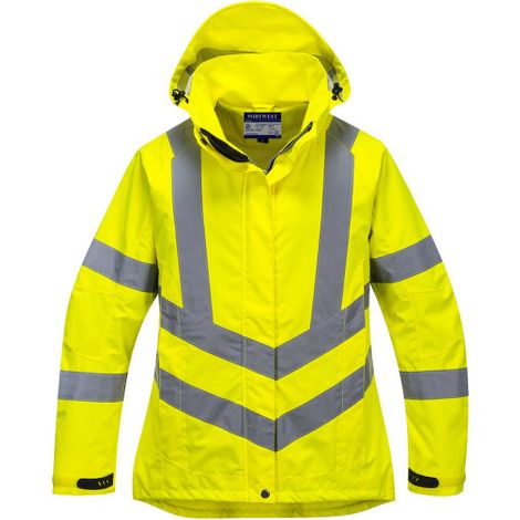 Chaqueta transpirable de A.V de mujer cintas reflectantes en ángulo LW70 XL Amarillo