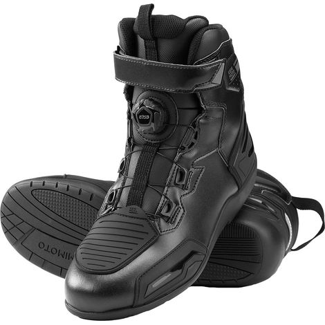 Bottes de moto pour homme - Fermeture rotative - Imperméables - Avec équipement de protection - Faciles à mettre et à enlever - Protection du conducteur - Antidérapantes (1/5)