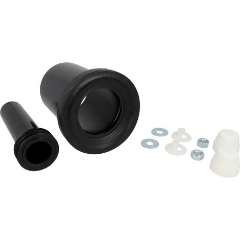 Geberit – Raccord PE pour WC mural DN90 – Capuchons blancs – Installation facile – Matériau durable pour usage professionnel