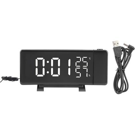 Réveil numérique USB innovant avec projection, thermomètre et hygromètre pour bureau maison (1/5)
