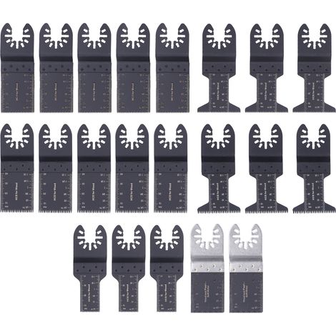 21Pcs Oscillating Saw Blade Woodworking Quick Release Polishing Straight Multitool Blades Kit