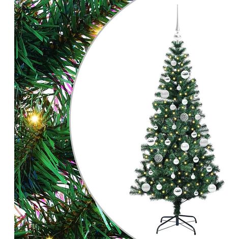 Albero di Natale  Albero natalizio  Albero festivo artificiale con luci integrate Verde 150 cm (1/5)