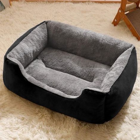 Grand lit pour chien avec côtés, doux et apaisant, rectangulaire, antidérapant, 3XL, 90 x 68 x 18 cm (1/4)