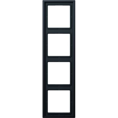 Jung Cadre 4x, LS 990, IP 44, Aluminium laqué, dark, montage vertical et horizontal AL 2984 D