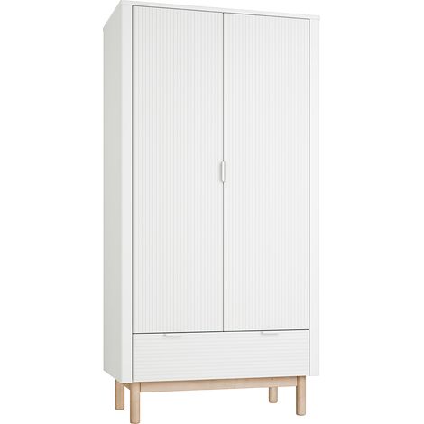 Armadio 2 ante 1 cassetto Miloo bianco 198cm