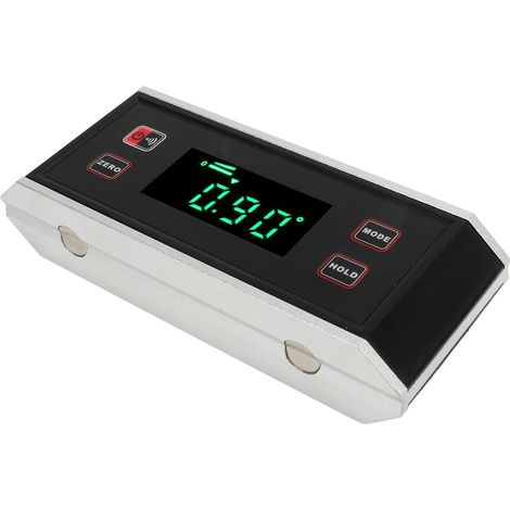 Inclinomètre numérique à base magnétique rainurée en V, étanche, écran LCD rétroéclairé, rapporteur d'angle décoratif (1/5)