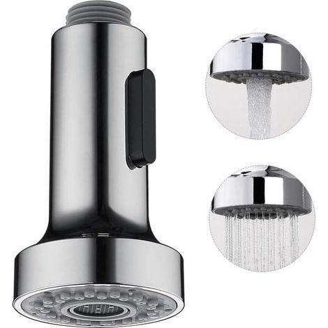 Abnehmbarer Küchenarmaturkopf, 2-Funktions-Brause G1/2 für Spülbecken, Chrom-Finish
