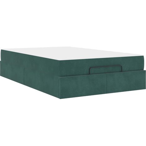 Maison Exclusive - Bettgestell mit Matratze 2 pcs Grün Samt