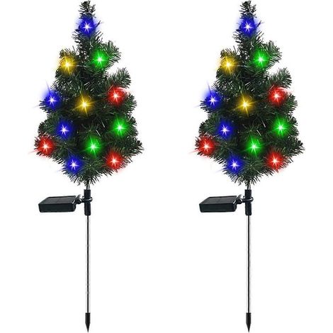 Solar-Gartenleuchte mit Erdspieß, wasserdicht, für Weihnachtsbaum, Weihnachtsbeleuchtung, Landschaftsbeleuchtung für den Außenbereich, Garten