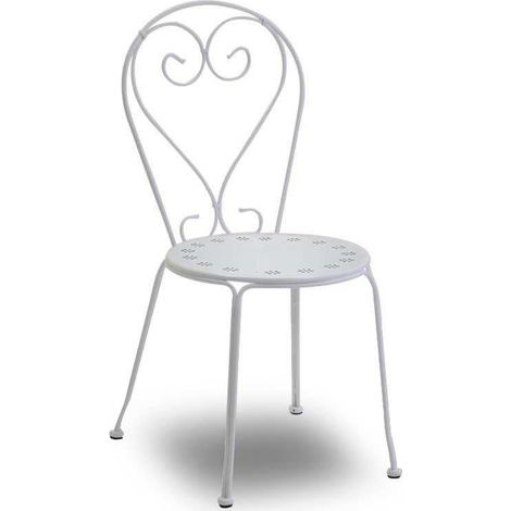 Sedia 41x48xh90 cm in Metallo New Old Bianco