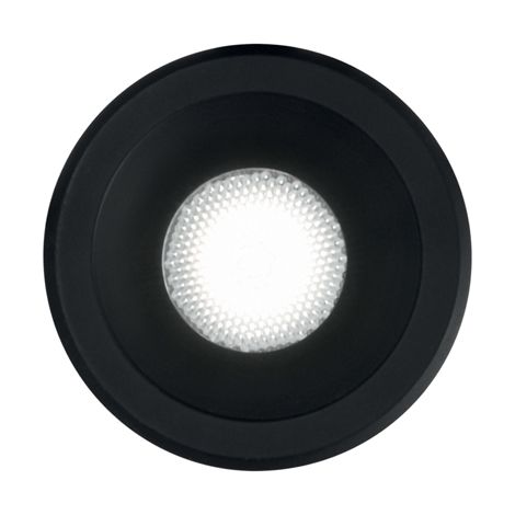 Faretto Incasso Virus Alluminio Nero Led 3W 3000K Luce Calda (1/2)