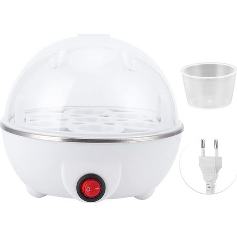 Cocedor de huevos eléctrico - Vaporera para desayunos - Hervir huevos - Vaporera versátil - 375 g - Blanco (1/5)
