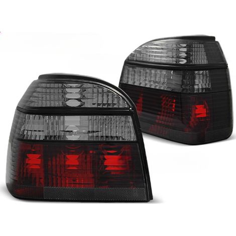Paire de feux arriere VW Golf 3 de 09/1991 a 08/1997 rouge fume-27336390 (1/2)