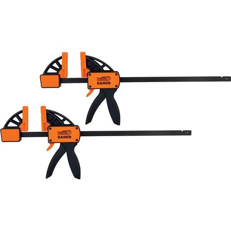 Bahco QC-300A-2P One-Hand Clamp Set (2 Pieces), Max Opening 300 mm, Total Length 475 mm