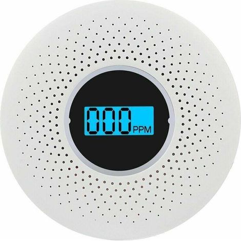 Détecteur de fumée et de monoxyde de carbone combiné avec alarme sonore d'affichage et alarme clignotante et LED Détecteur de fumée et de CO intelligent pour maison entreprise usine entrepôt KTV détec (1/2)