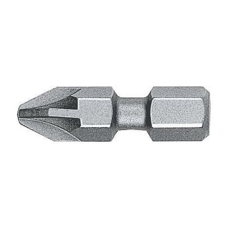 Embout Pozidriv WITTE BITFLEX, guide court 1/4", PZ1x25, pour vis de précision