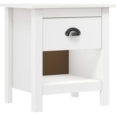 vidaXL Bedside Cabinets 2 pcs "Hill" 46x35x49,5 cm Solid Pine Wood