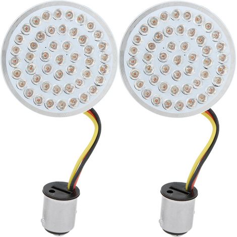 Adatto per indicatori di direzione a LED più luminosi delle lampadine alogene, indicatori di direzione posteriori a LED ambra, con funzioni di luce freno e luce diurna, impermeabile, plug and play e c (1/2)