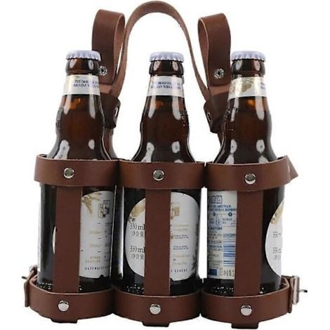 Porte-bouteille en cuir pour bière. vélo. cyclisme en extérieur (1/4)