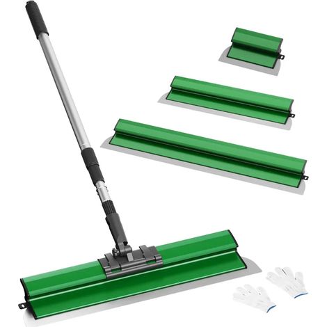 Ensemble de trois grattoirs télescopiques en acier inoxydable pour surfaces lisses telles que murs, plafonds et angles – réglable, facile à changer et à ranger. (1/5)