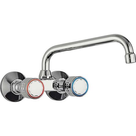 GRIFO BIMANDO MURAL PARA COCINA CON CAÑO SUPERIOR (1/2)