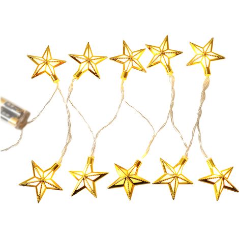 1,5 m lange LED-Lichterkette in Stern- und Halbmondform, ideal für Eid und Ramadan. Zauberhafte Hängedekoration für Partys, Weihnachten und Fenster. (1/5)