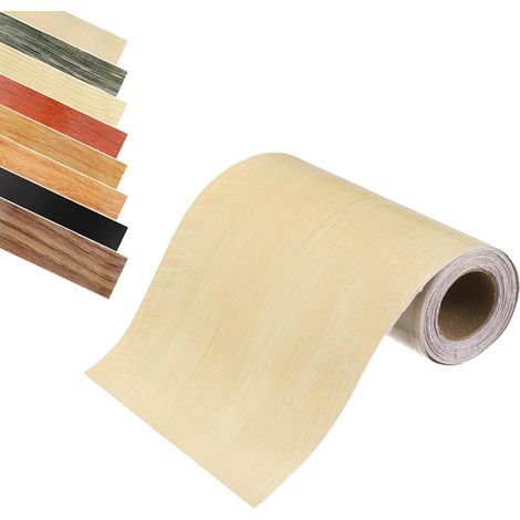 Ruban Bois, 2" x 16Ft Ruban de Réparation Autocollant Simulé Bois pour Coin de Mur Table Porte Plinthes Sol Meubles ornementationation Intérieure (Beige) (1/5)