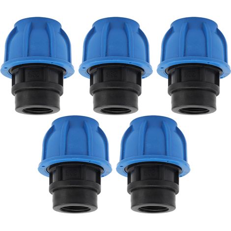 Kit de 5 raccords de plomberie pour tuyau d'eau, connecteur rapide, filetage femelle droit 32xG3/4 (1/5)