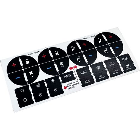 Convient pour les autocollants à 31 touches du tableau de bord des GMC Chevrolet 2007-2013, les autocollants d'outils de réparation des boutons du tableau de bord de la climatisation et les autocollan