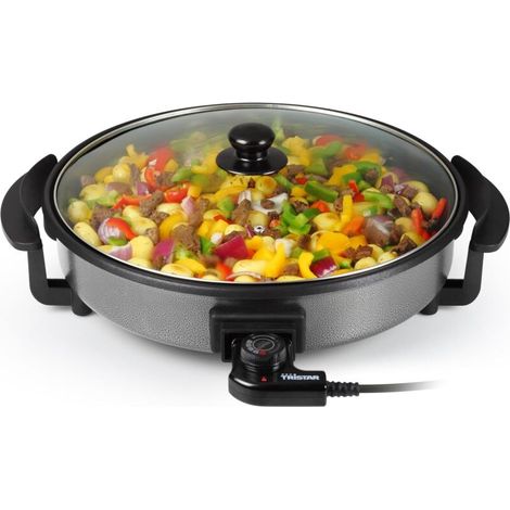 Poêle Électrique - 1 Unité - Antiadhésif - Chauffage Rapide 280°C - Cuisine Et Camping - 40 cm