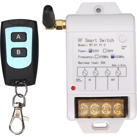 433-MHz-Funkschalter für Wasserpumpe, LED, Tor und Beleuchtung (220 V Wechselstrom)